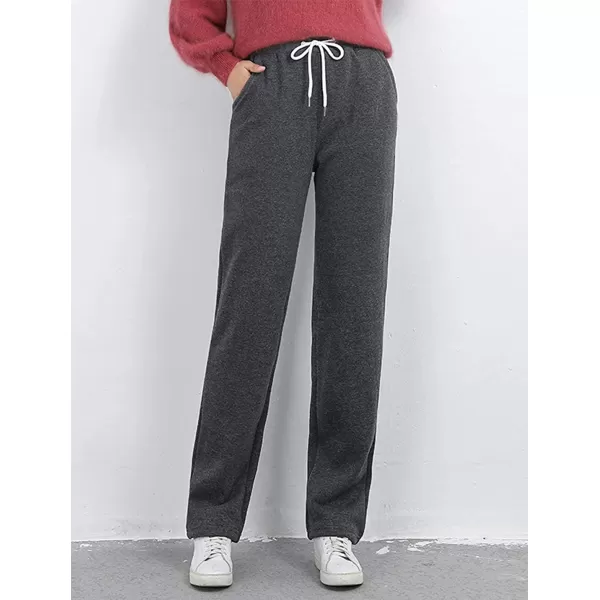Gihuo Women's Fleece Lined Pants Sweat Pants Casual Sweatpants