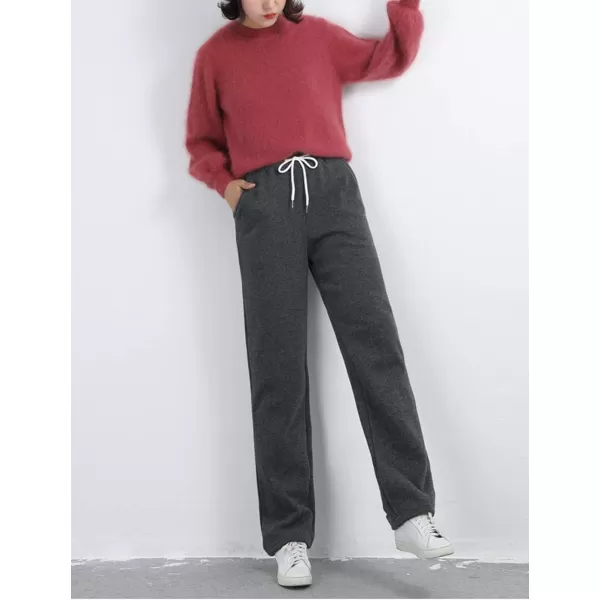 Gihuo Women's Fleece Lined Pants Sweat Pants Casual Sweatpants