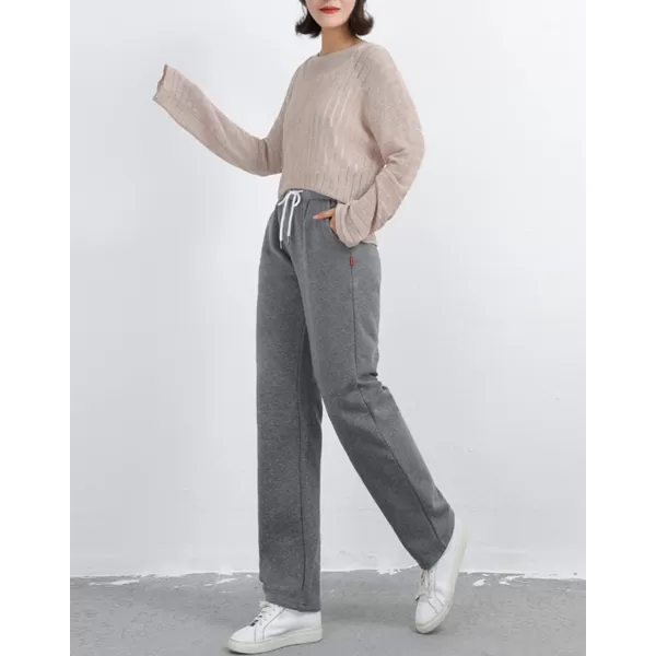 Gihuo Women's Fleece Lined Pants Sweat Pants Casual Sweatpants