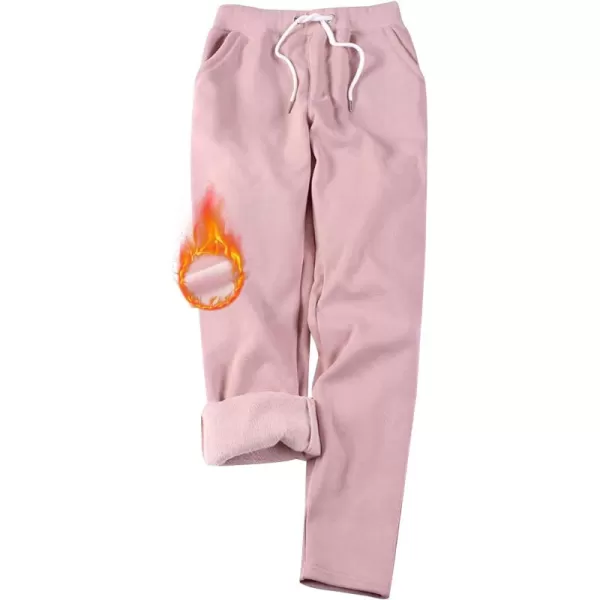 Gihuo Women's Fleece Lined Pants Sweat Pants Casual Sweatpants