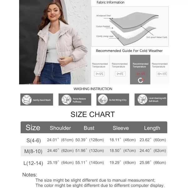 Gihuo Womens Lightweight Quilted Puffer Jacket Long Sleeve Full Zip Padded Winter Coats Loose Fit Outerwear Pockets