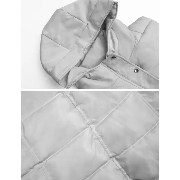 Gihuo Women's Long Puffer Vest Winter Quilted Hooded Sleeveless Zip Up Long Jacket Vest Gilet