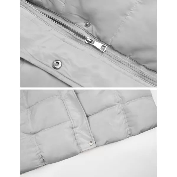 Gihuo Women's Long Puffer Vest Winter Quilted Hooded Sleeveless Zip Up Long Jacket Vest Gilet