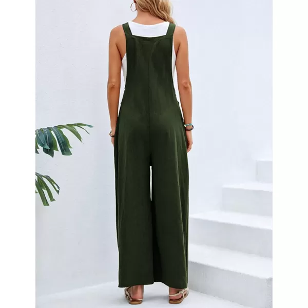 Gihuo Women's Loose Fit Fashion Overalls Wide Leg Baggy Bib Overalls Jumpsuit