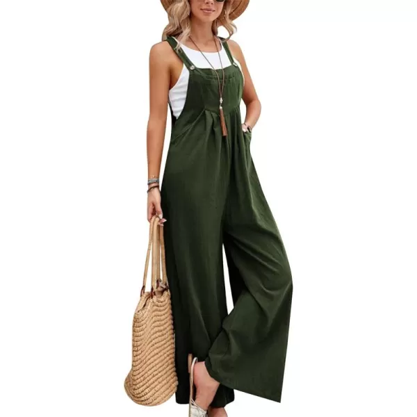 Gihuo Women's Loose Fit Fashion Overalls Wide Leg Baggy Bib Overalls Jumpsuit