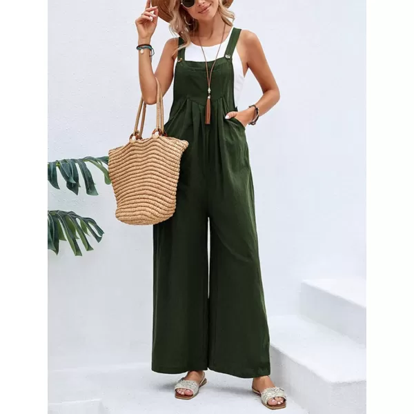 Gihuo Women's Loose Fit Fashion Overalls Wide Leg Baggy Bib Overalls Jumpsuit