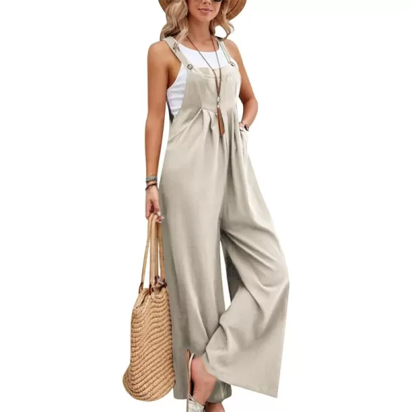 Gihuo Women's Loose Fit Fashion Overalls Wide Leg Baggy Bib Overalls Jumpsuit