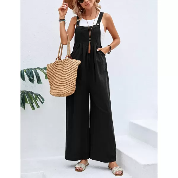 Gihuo Women's Loose Fit Fashion Overalls Wide Leg Baggy Bib Overalls Jumpsuit