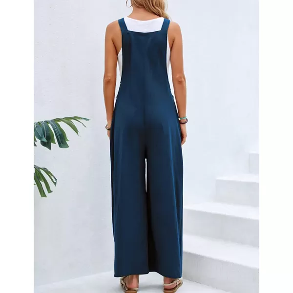 Gihuo Women's Loose Fit Fashion Overalls Wide Leg Baggy Bib Overalls Jumpsuit