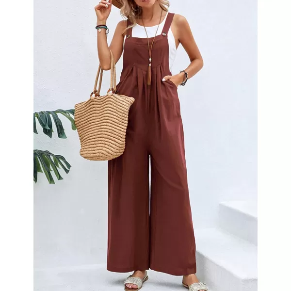 Gihuo Women's Loose Fit Fashion Overalls Wide Leg Baggy Bib Overalls Jumpsuit