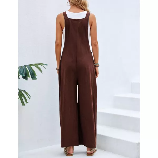 Gihuo Women's Loose Fit Fashion Overalls Wide Leg Baggy Bib Overalls Jumpsuit