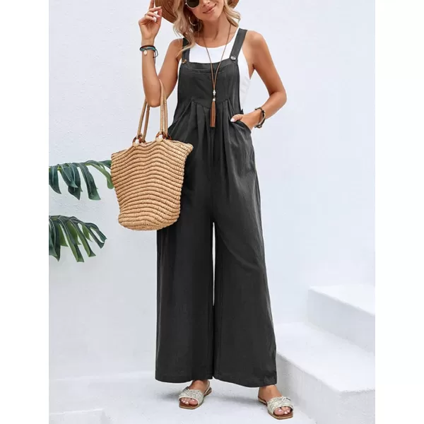 Gihuo Women's Loose Fit Fashion Overalls Wide Leg Baggy Bib Overalls Jumpsuit