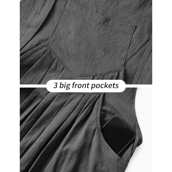Gihuo Women's Loose Fit Fashion Overalls Wide Leg Baggy Bib Overalls Jumpsuit