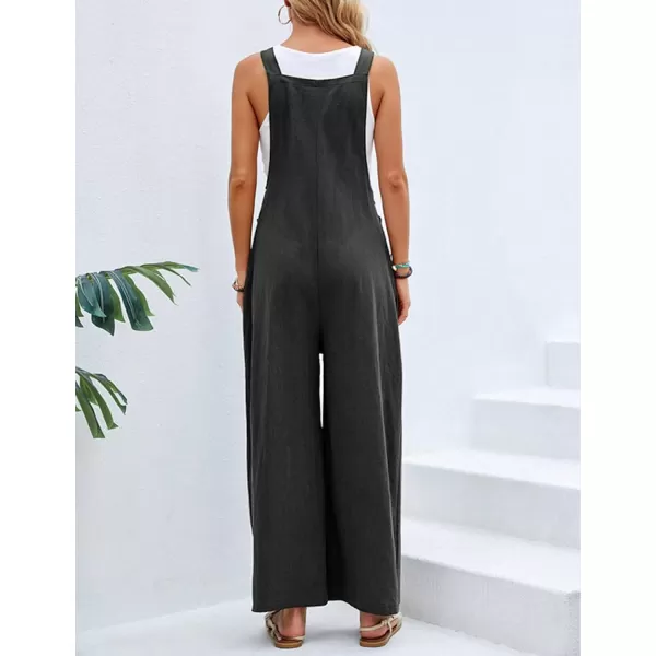 Gihuo Women's Loose Fit Fashion Overalls Wide Leg Baggy Bib Overalls Jumpsuit