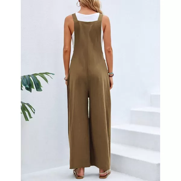 Gihuo Women's Loose Fit Fashion Overalls Wide Leg Baggy Bib Overalls Jumpsuit