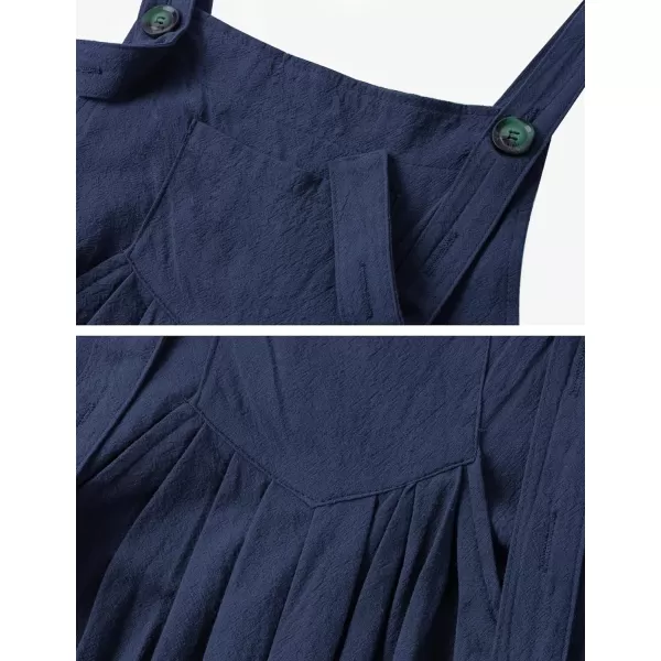 Gihuo Women's Loose Fit Fashion Overalls Wide Leg Baggy Bib Overalls Jumpsuit