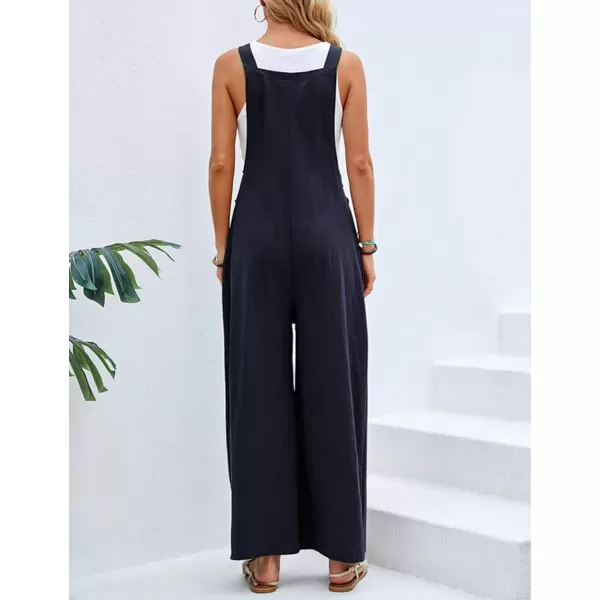 Gihuo Women's Loose Fit Fashion Overalls Wide Leg Baggy Bib Overalls Jumpsuit