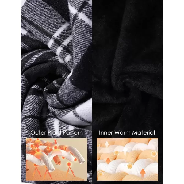 Gihuo Womens Plaid Poncho Cape Winter Warm Coat Faux Fur Trim Shawl Cloak Elegant Pullover Shawls Cape Layers
