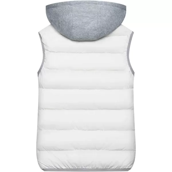 Gihuo Women's Puffer Vest Zip Up Quilted Padded Winter Sleeveless Hooded Vest Gilet