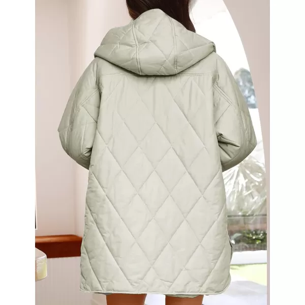 Gihuo Women's Quilted Jacket Oversized Long Winter Warm Coats Lightweight Hooded Padded Jackets