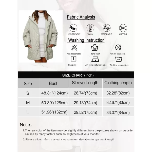 Gihuo Women's Quilted Jacket Oversized Long Winter Warm Coats Lightweight Hooded Padded Jackets