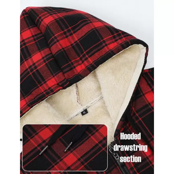 Gihuo Women's Sherpa Fleece Lined Hoodie Zip Up Hooded Sweatshirt Jacket