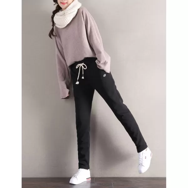 Gihuo Women's Sherpa Lined Sweatpants Winter Casual Jogger Sweat Pants