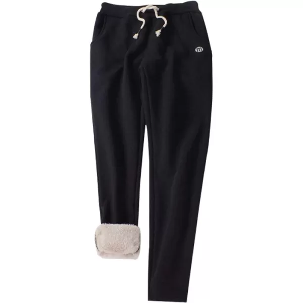 Gihuo Women's Sherpa Lined Sweatpants Winter Casual Jogger Sweat Pants