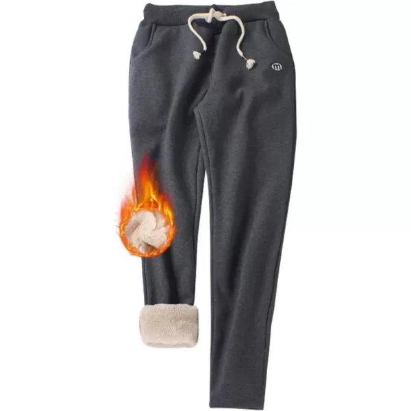 Gihuo Women's Sherpa Lined Sweatpants Winter Casual Jogger Sweat Pants