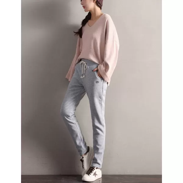 Gihuo Women's Sherpa Lined Sweatpants Winter Casual Jogger Sweat Pants
