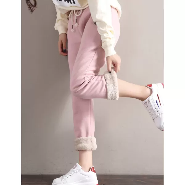 Gihuo Women's Sherpa Lined Sweatpants Winter Casual Jogger Sweat Pants