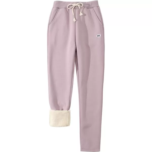 Gihuo Women's Sherpa Lined Sweatpants Winter Casual Jogger Sweat Pants