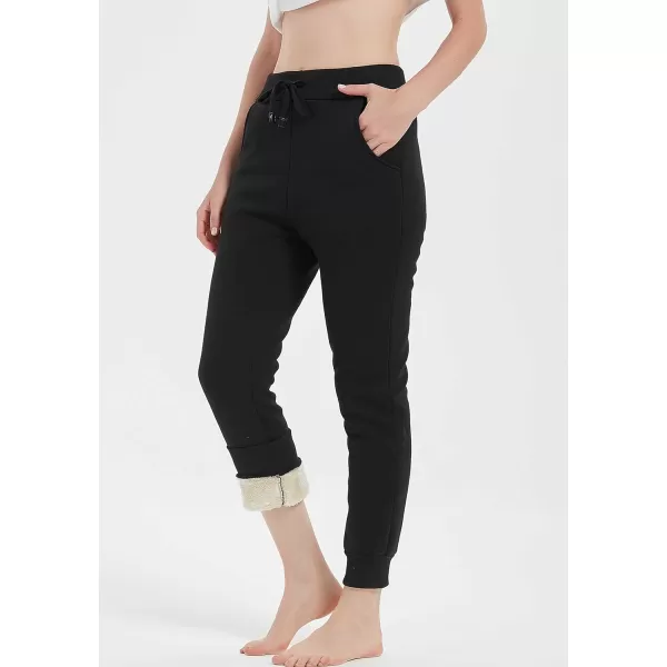 Gihuo Women's Sherpa Lined Sweatpants Winter Jogger Sweatpants