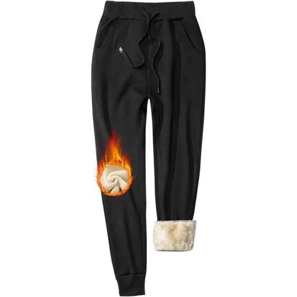Gihuo Women's Sherpa Lined Sweatpants Winter Jogger Sweatpants