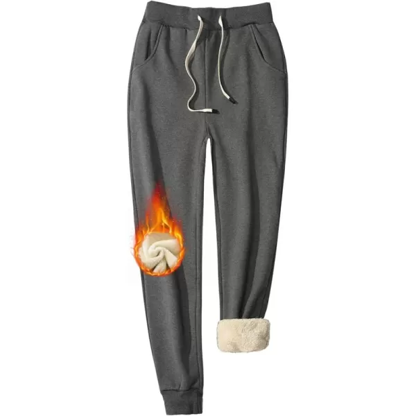 Gihuo Women's Sherpa Lined Sweatpants Winter Jogger Sweatpants