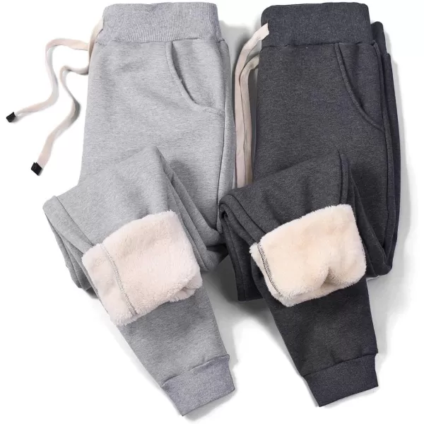 Gihuo Women's Sherpa Lined Sweatpants Winter Jogger Sweatpants
