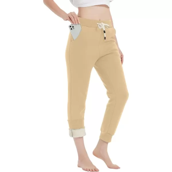 Gihuo Women's Sherpa Lined Sweatpants Winter Jogger Sweatpants
