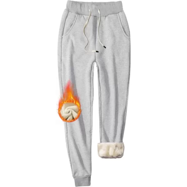 Gihuo Women's Sherpa Lined Sweatpants Winter Jogger Sweatpants