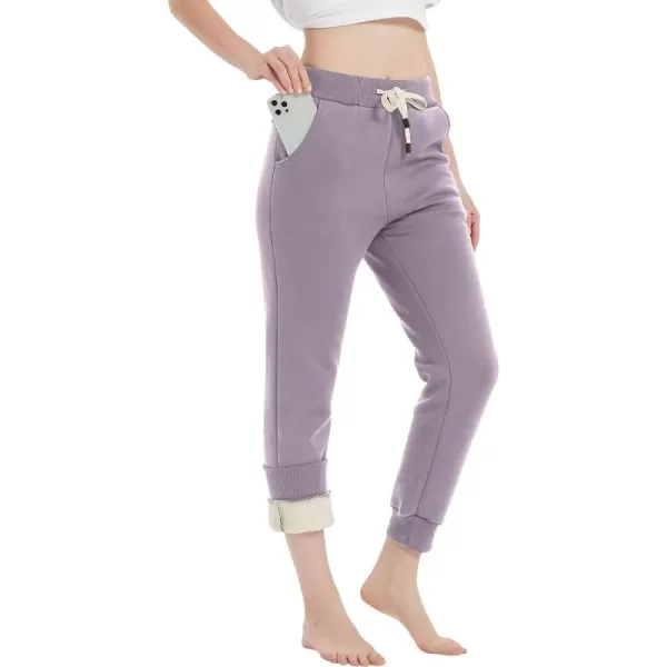 Gihuo Women's Sherpa Lined Sweatpants Winter Jogger Sweatpants