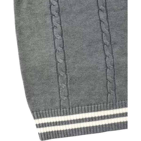 Gihuo Women's V Neck Trendy Sweater Vest Cable Knit Sleeveless Sweater Vest Houndstooth Sweater Vest