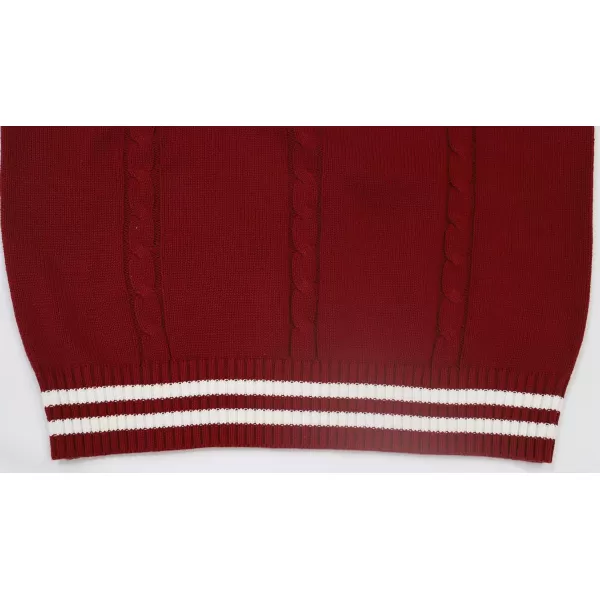 Gihuo Women's V Neck Trendy Sweater Vest Cable Knit Sleeveless Sweater Vest Houndstooth Sweater Vest