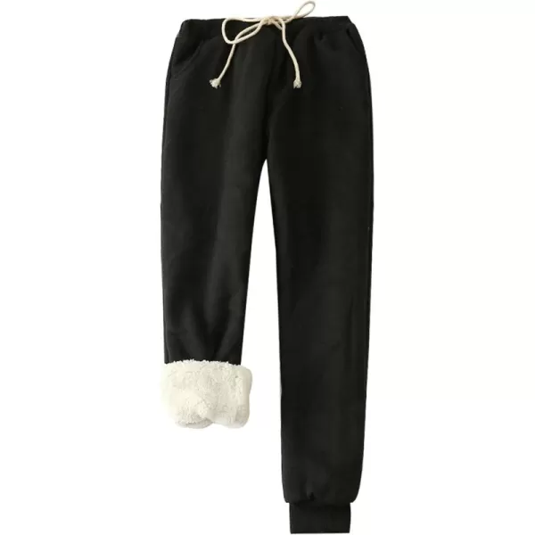 Gihuo Women's Winter Warm Fleece Pants Sherpa Lined Sweatpants Jogger Track Pants