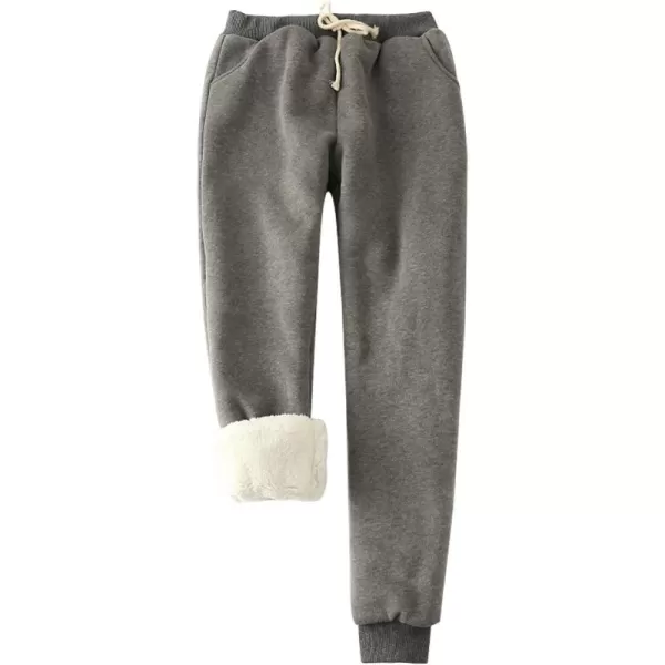 Gihuo Women's Winter Warm Fleece Pants Sherpa Lined Sweatpants Jogger Track Pants