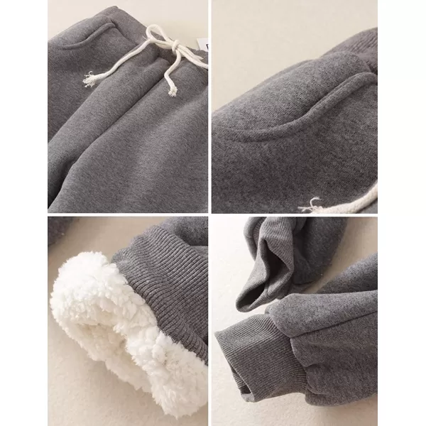 Gihuo Women's Winter Warm Fleece Pants Sherpa Lined Sweatpants Jogger Track Pants