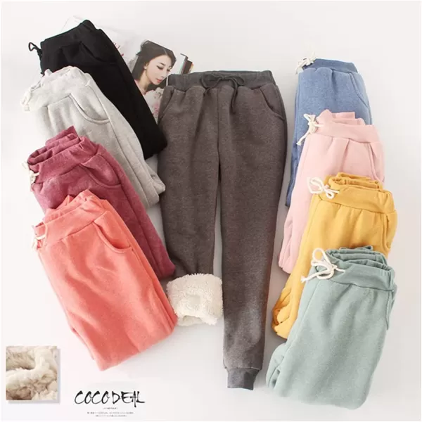 Gihuo Women's Winter Warm Fleece Pants Sherpa Lined Sweatpants Jogger Track Pants