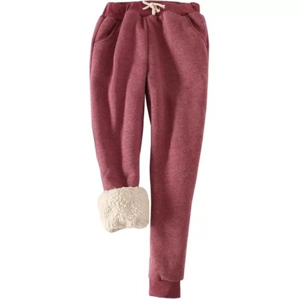 Gihuo Women's Winter Warm Fleece Pants Sherpa Lined Sweatpants Jogger Track Pants