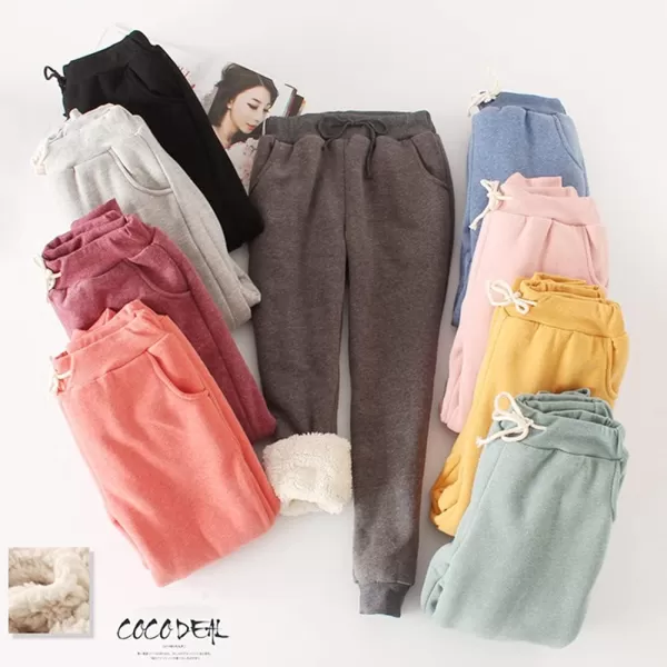 Gihuo Women's Winter Warm Fleece Pants Sherpa Lined Sweatpants Jogger Track Pants