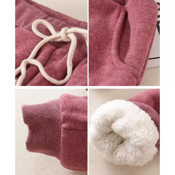 Gihuo Women's Winter Warm Fleece Pants Sherpa Lined Sweatpants Jogger Track Pants