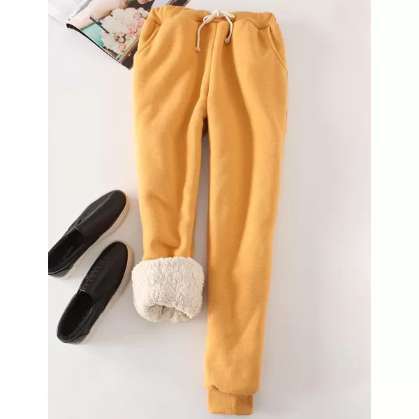 Gihuo Women's Winter Warm Fleece Pants Sherpa Lined Sweatpants Jogger Track Pants