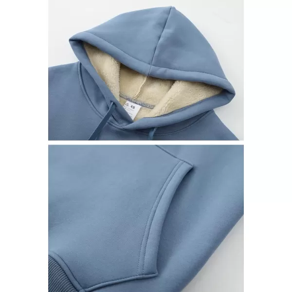 Gihuo Women's Winter Warm Hoodie Sherpa Fleece Lined Pullover Hoodie Hooded Sweatshirt